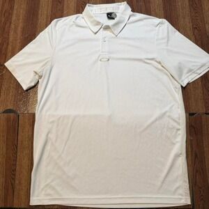 Oakley White Sportswear Hydrolix Retro Golf Polo Button Shirt Medium